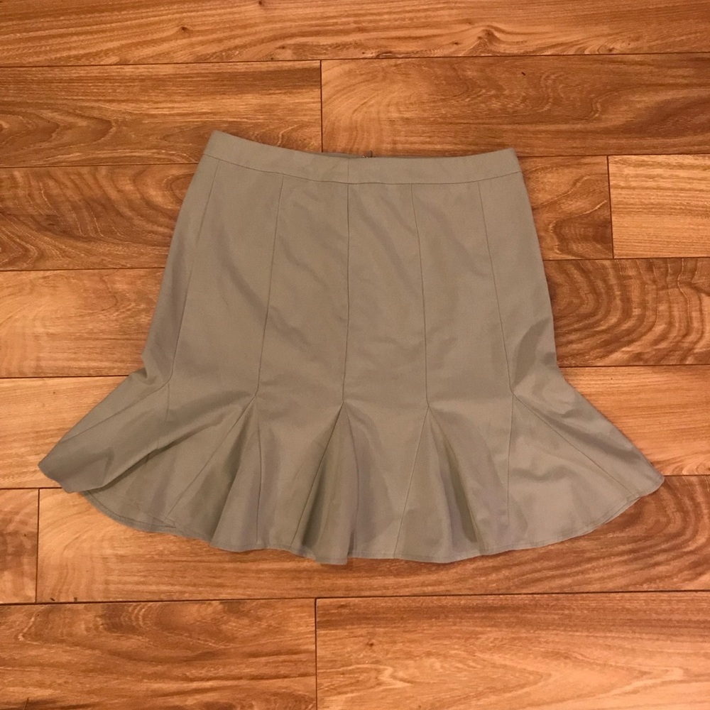 Gray Godet Skirt